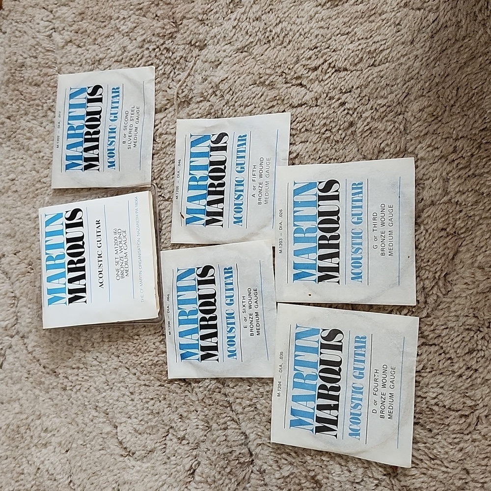 Martin Marquis acoustic guitar strings Bronze wound silver steel